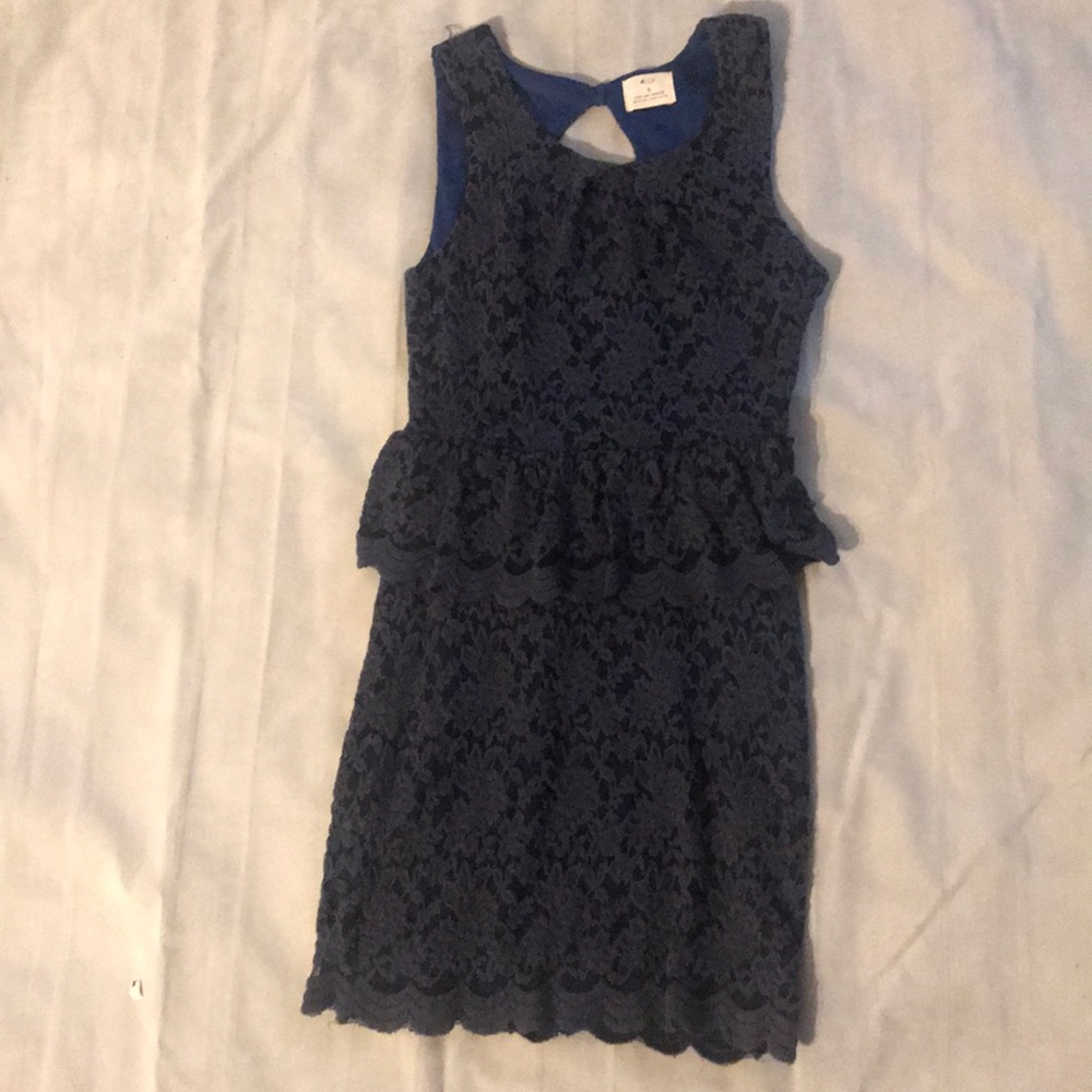 Navy blue cocktail dress- Anthropologie